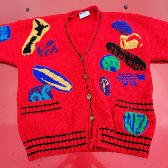 Vintage 90s snowy peak new zealand cardigan sweater women's medium - Picture 11 of 14
